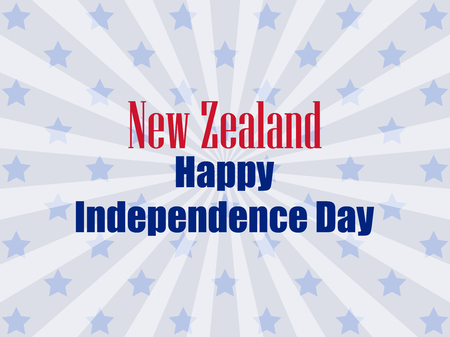 New Zealand Independence Day. Festive banner with stars and text. Vector illustrationのイラスト素材