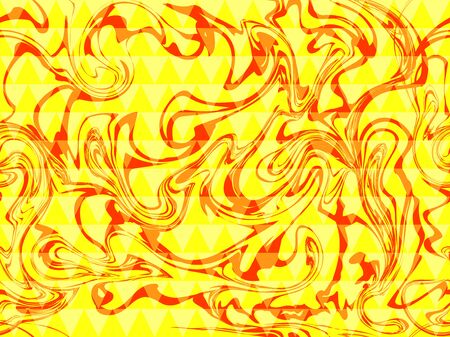 Marbling seamless pattern. Bright yellow background. Vector illustrationのイラスト素材