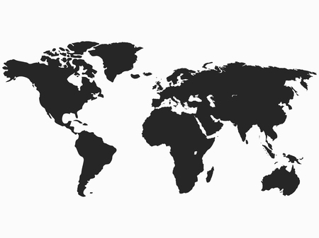 Continents of planet earth on white background. Vector illustrationのイラスト素材