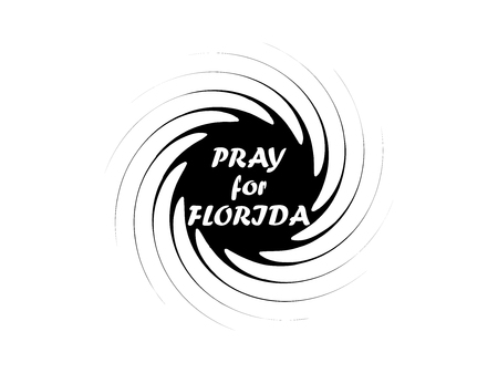 Irma hurricane symbol, natural disaster, tornado icon. Vector illustrationのイラスト素材