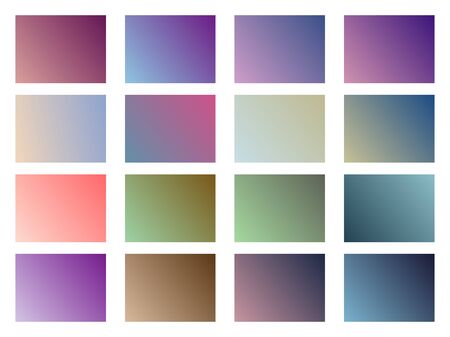 Set of gradient backgrounds. Soft color. Vector illustrationのイラスト素材