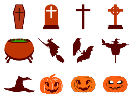 Halloween icon setのイラスト素材