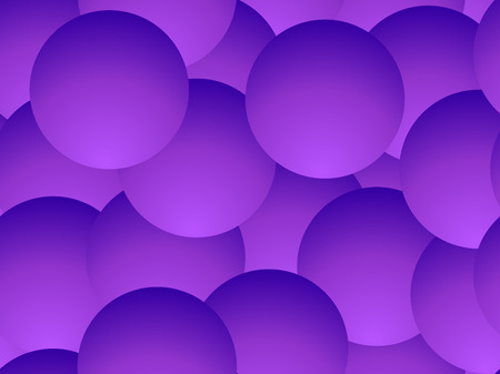 Violet gradient balls seamless pattern. Abstract geometric background with 3d circles. Vector illustrationのイラスト素材
