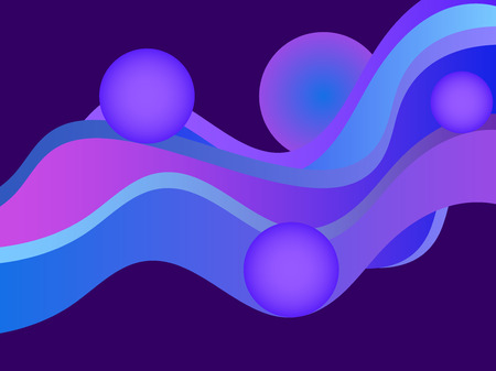 Liquid wave violet color. Modern trend background. Vector illustrationのイラスト素材