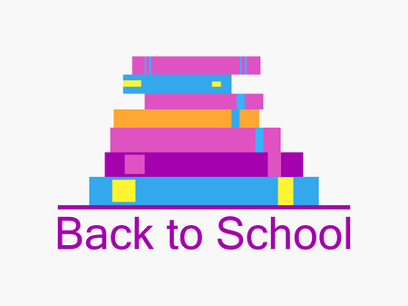 Back to school background with books.のイラスト素材
