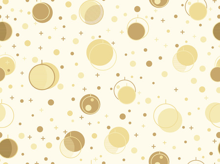 Christmas seamless pattern in memphis style with christmas balls. Great for brochures, promotional material, wrapping paper and wallpapers. Vector illustrationのイラスト素材