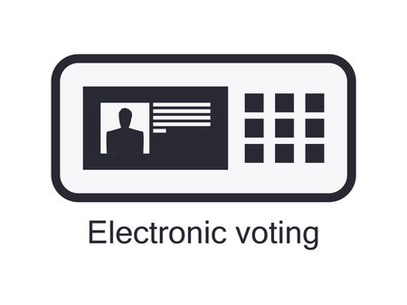 Electronic ballot box icon isolated on white background. Electronic voting. Vector illustration
