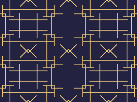 Art deco seamless pattern. Background with a pattern of lines, style 1920s, 1930s. Vector illustrationのイラスト素材