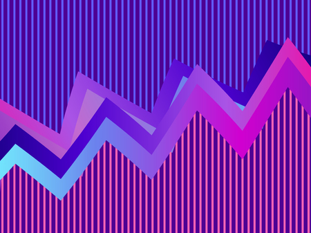 Liquid wave, violet gradient. Modern trend background. Synthwave, futurism background. Retrowave. Vector illustrationのイラスト素材