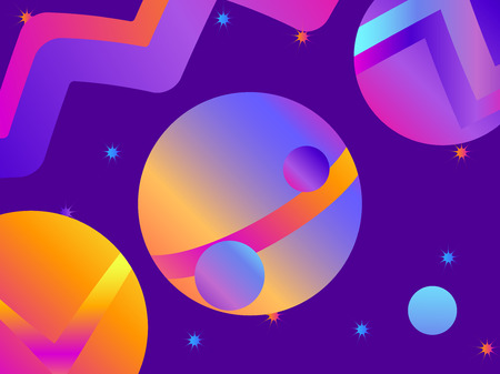 Liquid wave, violet gradient. Modern trend background. Synthwave, futurism background. Retrowave. Vector illustrationのイラスト素材