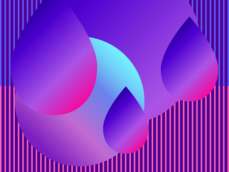 Liquid wave, violet gradient. Modern trend background. Synthwave, futurism background. Retrowave. Vector illustrationのイラスト素材