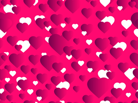 Hearts seamless pattern. Happy Valentine's day, 14th of February. Bright hearts with gradient. Vector illustrationのイラスト素材