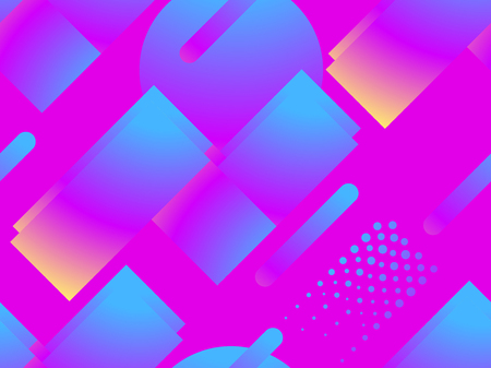 Colorful liquid shape seamless pattern. Fluid concept design. Abstract geometric gradient background. Vector illustrationのイラスト素材