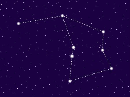 Ara constellation. Starry night sky. Cluster of stars and galaxies. Deep space. Vector illustrationのイラスト素材