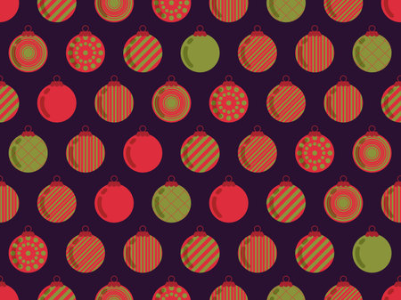 Christmas ball ornaments seamless pattern. Great for brochures, promotional material, wrapping paper...