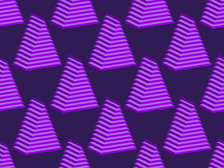3D isometric triangles seamless pattern. Geometric shapes for promotional products, banners and...