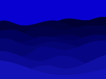 Night wavy landscape in a minimalist style. Boho typography decor for prints, posters and interior...