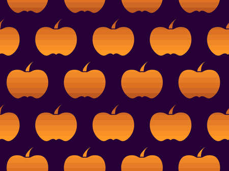 Pumpkins seamless pattern. Autumn background with pumpkins, beautiful design for Halloween and Thanksgiving. Design for wrapping paper, banners, posters and advertising materials. Vector illustrationのイラスト素材