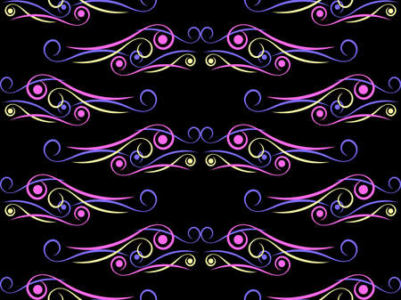 Art deco seamless pattern with swirls. Vintage background in the Art Nouveau style of the 1920s - 1930s. Linear art. Design for wallpaper, wrapping paper and fabric printing. Vector illustrationのイラスト素材