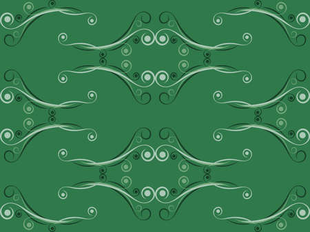 Art deco seamless pattern with swirls. Vintage background in the Art Nouveau style of the 1920s - 1930s. Linear art. Design for wallpaper, wrapping paper and fabric printing. Vector illustrationのイラスト素材