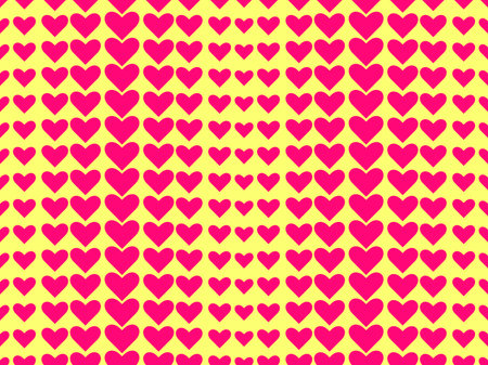 Seamless pattern with hearts pop art style. Happy Valentine's Day, polka hearts. Background with hearts for greeting card, wrapping paper, promotional items. vector illustrationのイラスト素材