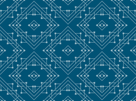 Line art seamless pattern in classic style. Vintage geometric linear style. Design template for wallpaper, wrapping paper, background for booklet and promotional marketing. vector illustrationのイラスト素材
