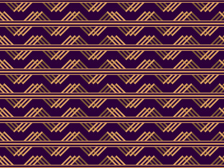 Line art seamless pattern in classic style. Vintage geometric linear style. Design template for wallpaper, wrapping paper, background for booklet and promotional marketing. vector illustrationのイラスト素材