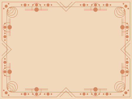 Vintage frame in minimalist style. Retro frame for text in line art style. Vintage linear border. Design for invitations, greeting cards and banners. Vector illustrationのイラスト素材