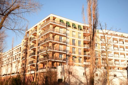 Apartments with balconies in Berlin Kreuzbergの写真素材