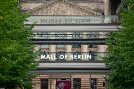 Mall of Berlin sign exterior in MItte Berlinのeditorial素材