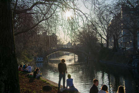 Mustafas gemuse kebap famous restaurant in Kreuzberg Berlinのeditorial素材