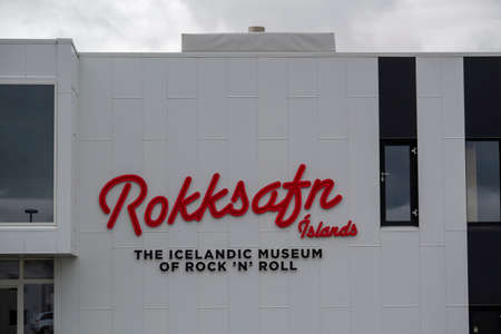 Landscape of Icelandic Museum of Rock n Roll Keflavik Icelandのeditorial素材