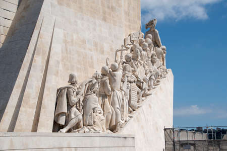 Landscape of Monument to the Discoveries on a sunny summer day in Lisbonのeditorial素材