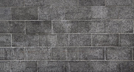 grey brick wallの写真素材