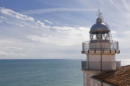 lighthouse in the Mediterraneanの写真素材