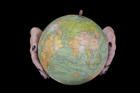 in the world in his handsの写真素材