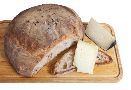 rustic bread with slices of cheese