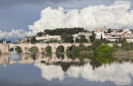 Clapper Roman bridge, Extremadura, Spain の写真素材