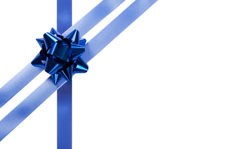 gift card with blue ribbon  