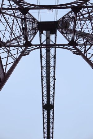 Bilbao, Spai, June 17, 2012. Suspension bridge of Vizcaya, a world heritage site by UNESCO