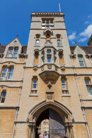 Oxford, UK - May 15, 2016; Facade of Balliol College, the oldest college of Oxfordのeditorial素材