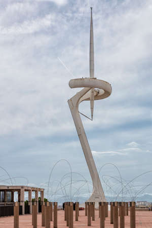 sculpture at Barcelona parkのeditorial素材