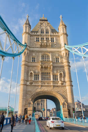 London, UK - May 14, 2016; Tower Bridge London at sunsetのeditorial素材