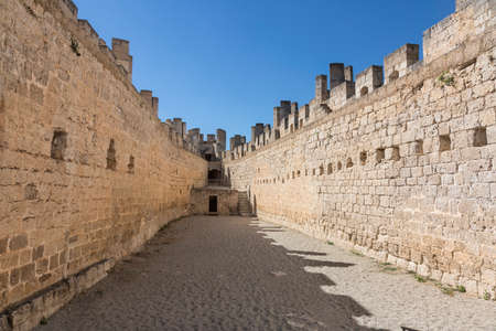Penafiel, Valladolid - August 3, 2017; Moat of the castle of Penafiel in Valladolidのeditorial素材