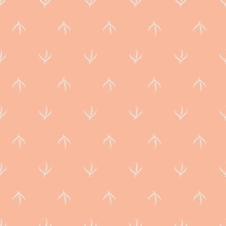 Coral picot style seamless repeat vector pattern background. Great for paper products and stationery such as invitations, notebooks and party items. Would be great for gift and home ware products such as bedding as well as childrens clothing. Surface pattern design.のイラスト素材