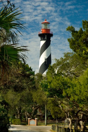 View of the Historic Lighthouse in St. Augustine, Floridaの写真素材