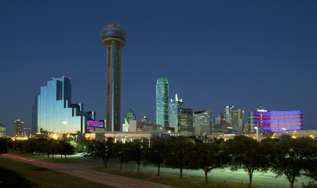 Dallas Texas just before sunsetのeditorial素材