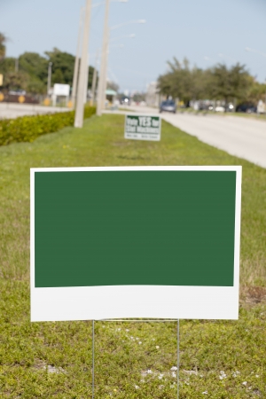 Blank green election, yard signの写真素材