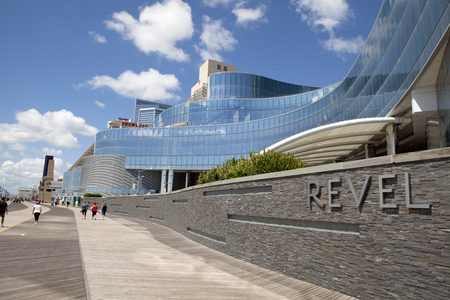 The Revel Casino behind it in Atlantic City, New Jersey. The Revel, Atlantic City\\のeditorial素材