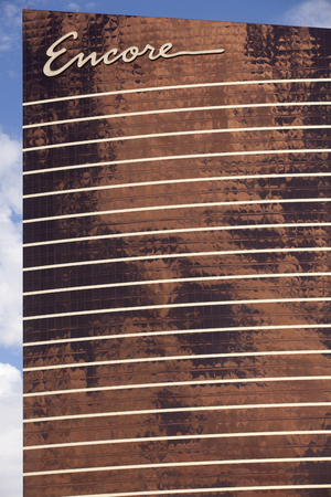 Top of the Encore Hotel and Casino in Las Vegas, Nevada. The Encore is located near the northern end of the Las Vegas Stripのeditorial素材